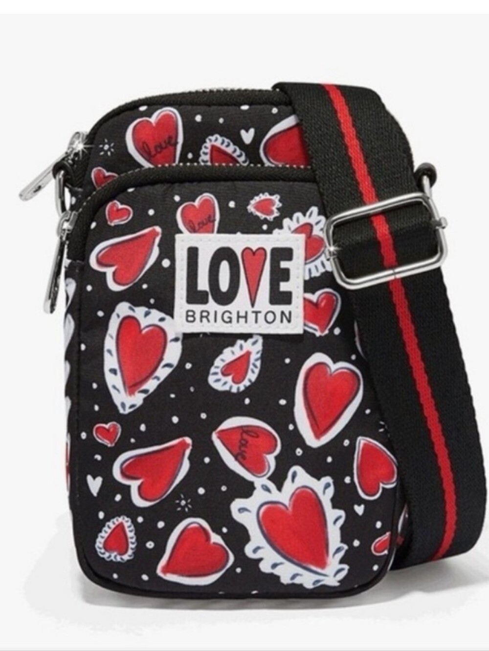 Brighton- Hearts ♥️ A Flutter Utility Bag-Crossbody 🖤🤍 - Picture 2 of 7